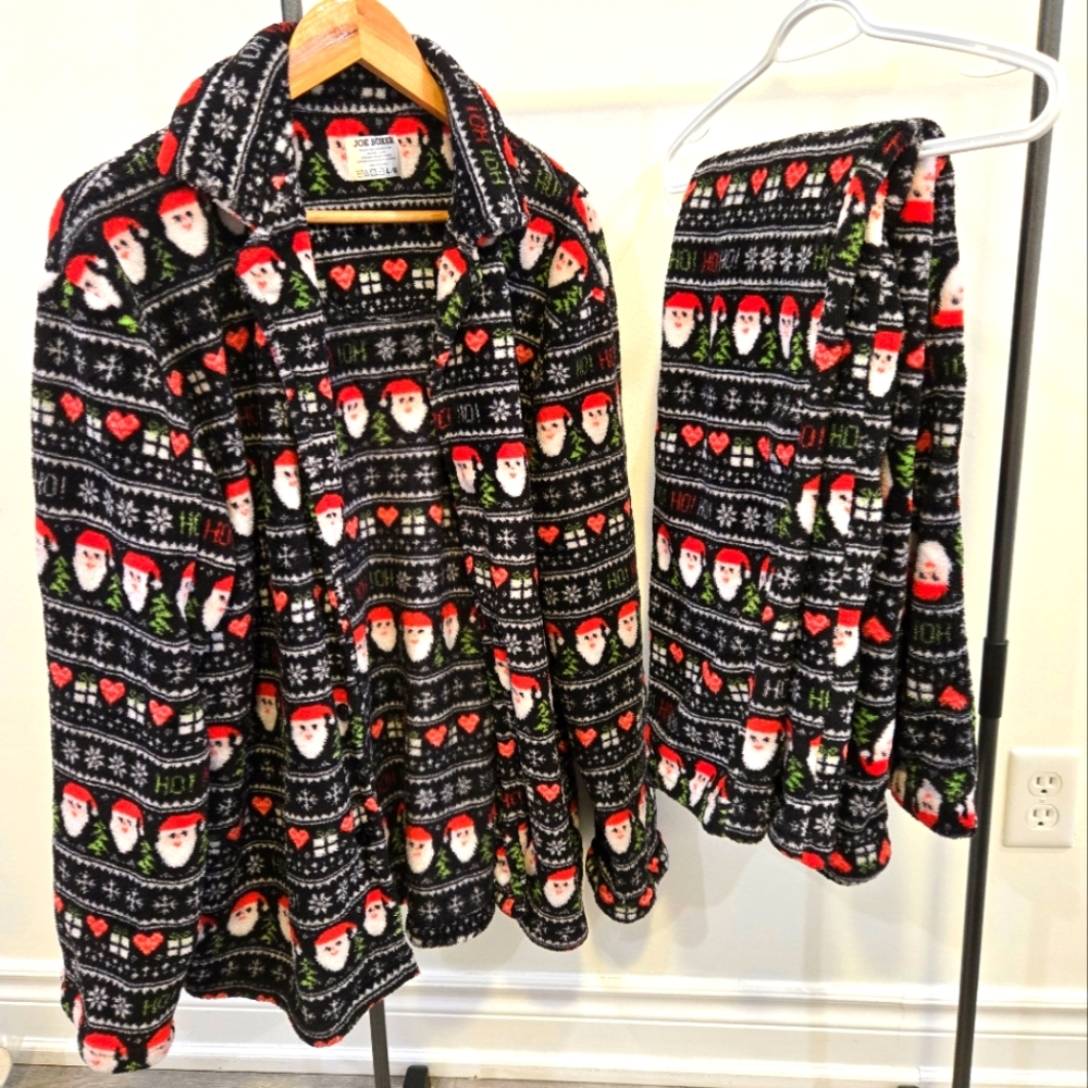 3/55$ - Men's Festive Plush Santa Pajama Set